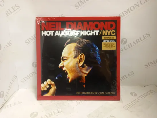 SEALED NEIL DIAMOND HOT AUGUST NIGHT LIVE FROM MADISON SQUARE GARDEN 2LP VINYL ALBUM