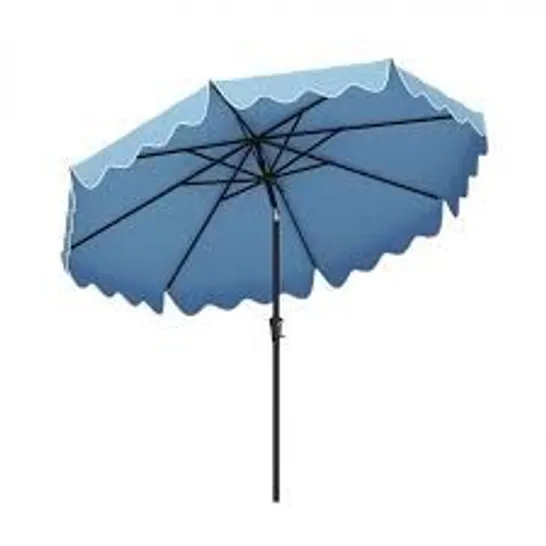 BOXED COSTWAY 9 FEET PATIO UMBRELLA WITH CRANK HANDLE AND PUSH BUTTON TILT - NAVY