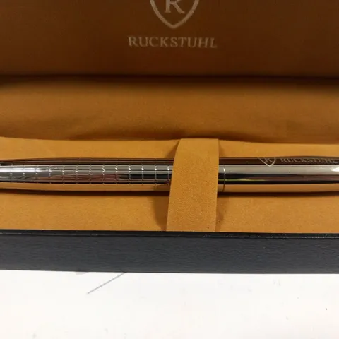 RUCKSTUHL STAINLESS STEEL LUXURY PEN IN GIFT BOX – HAND ASSEMBLED