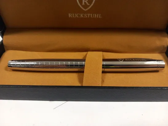 RUCKSTUHL STAINLESS STEEL LUXURY PEN IN GIFT BOX – HAND ASSEMBLED