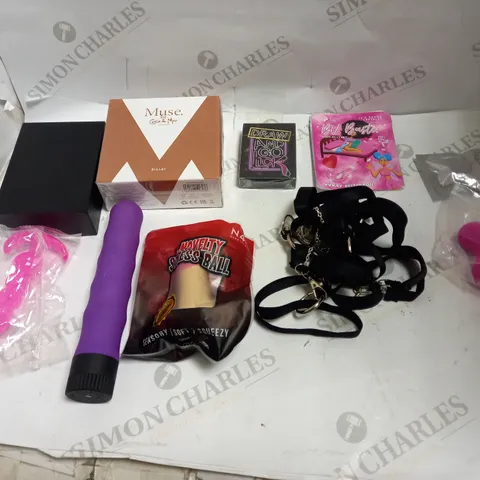 LOT OF APPROX 10 ASSORTED ADULT ITEMS TO INCLUDE VIBRATORS, ANAL TOYS, SEX GAME CARDS ETC