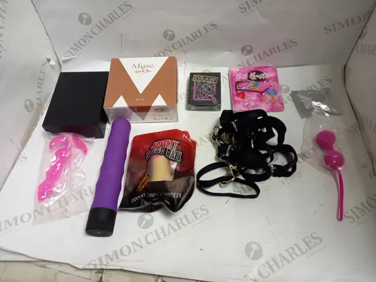 LOT OF APPROX 10 ASSORTED ADULT ITEMS TO INCLUDE VIBRATORS, ANAL TOYS, SEX GAME CARDS ETC