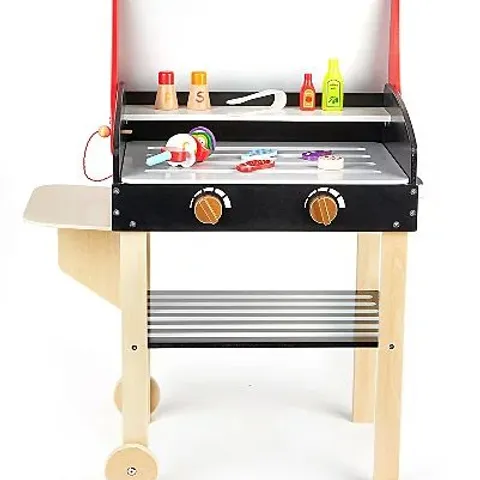 BRAND NEW BOXED WOODEN TOY BARBECUE SET 