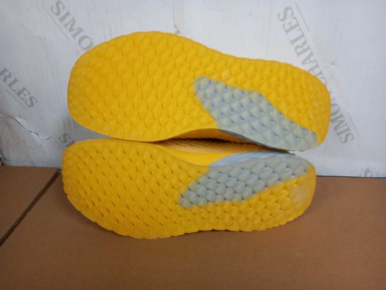 BOXED PAIR OF NOBULL TRAINERS (DIAMOND KNIT RUNNER, YELLOW), SIZE 5 UK