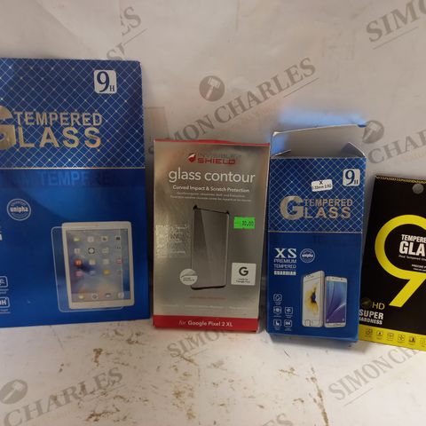 BOX OF APPROX 20 ASSORTED PHONE/TABLET SCREEN PROTECTORS