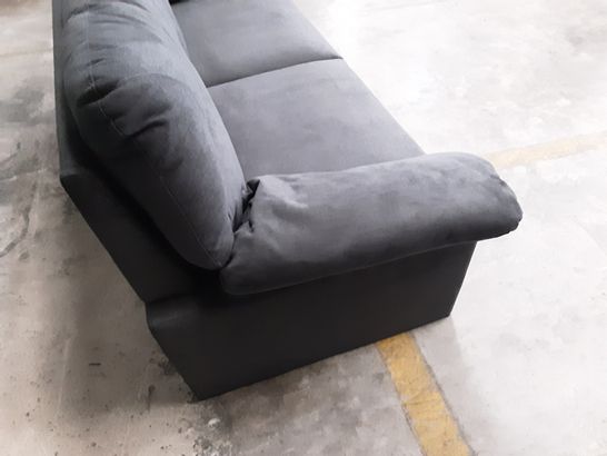 DESIGNER GREY FABRIC 2-SEATER SOFA 