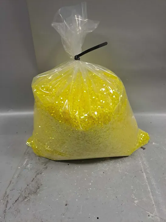 BAG OF 3MM YELLOW SEQUINS APPROXIMATELY 13KG - COLLECTION ONLY