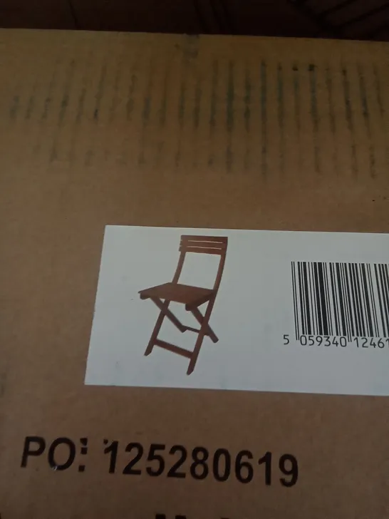 BOXED VIRGINIA FOLDING WOODEN CHAIR 