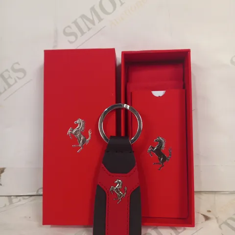 FERRARI SECOND LIFE CLASSIC LEATHER KEYRING