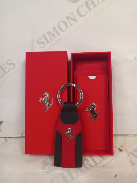 FERRARI SECOND LIFE CLASSIC LEATHER KEYRING