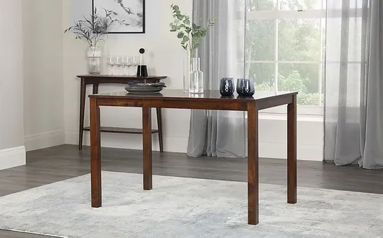 BOXED MILTON DARK WOOD 120CM DINING TABLE