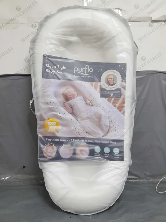 PURFLO SLEEP TIGHT BABY BED - SOFT WHITE