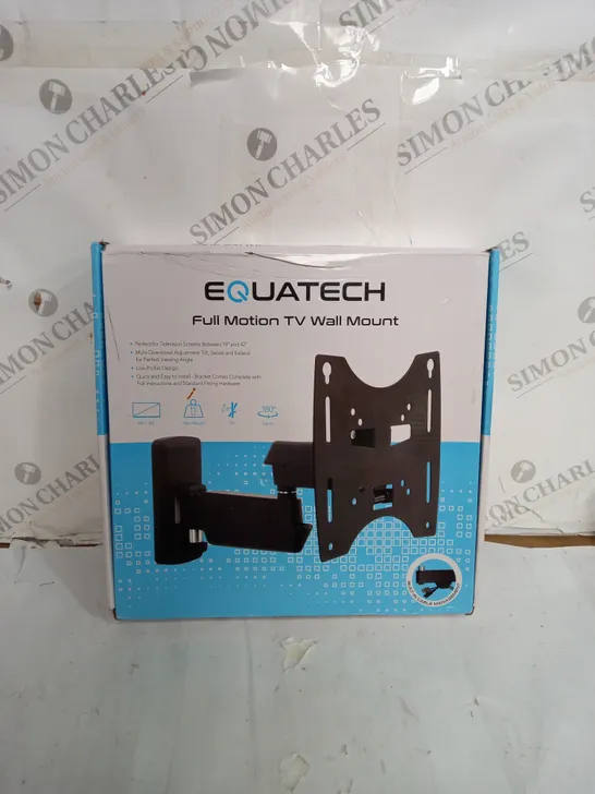 BOXED EQUATECH FULL MOTION TV WALL MOUNT 19 TO 42 INCH