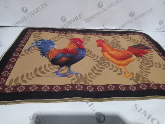 HEN & ROOSTER DESIGNED WELCOME MAT 