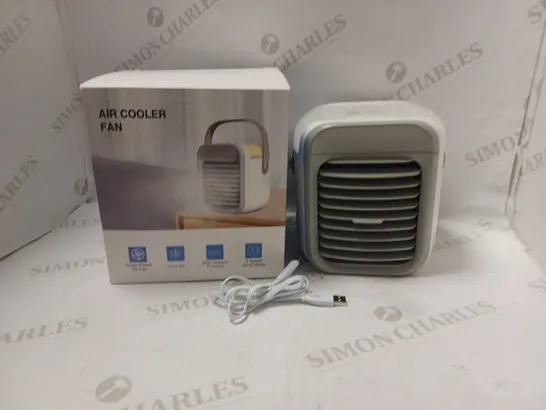 BOXED AIR COOLER FAN USB POWERED 3 SPEED WITH MIST SPRAYER FUNCTION