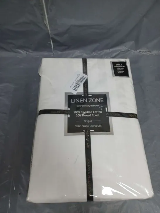 LINEN ZONE EGYPTIAN COTTON SATIN STRIPE SINGLE DUVET SET