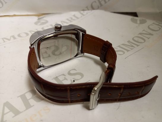 TALIS CO DATE DIAL LEATHER STRAP WRISTWATCH RRP £550
