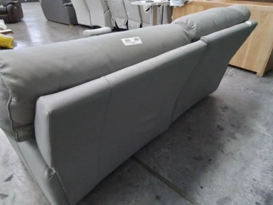 DESIGNER G PLAN MADE STRATFORD 3 SEATER CAMBRIDGE GREY LEATHER ELECTRIC RECLINING SOFA 