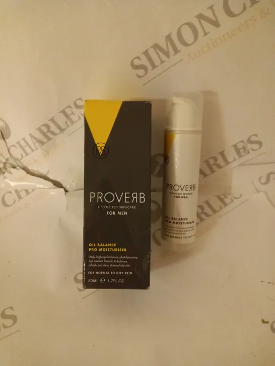 BOXED PROVERB OIL BALANCE PRO MOISTURISER FOR MEN