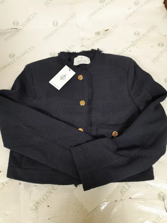 STRADIVARIUS NAVY JACKET WITH BUTTON - SMALL