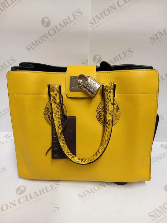 ROBERTO CAVALLI YELLOW MEDIA BAG