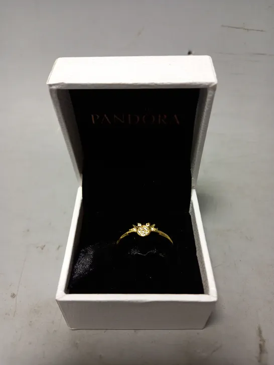 BOXED PANDORA RING IN GOLD EFFECT SIZE 8