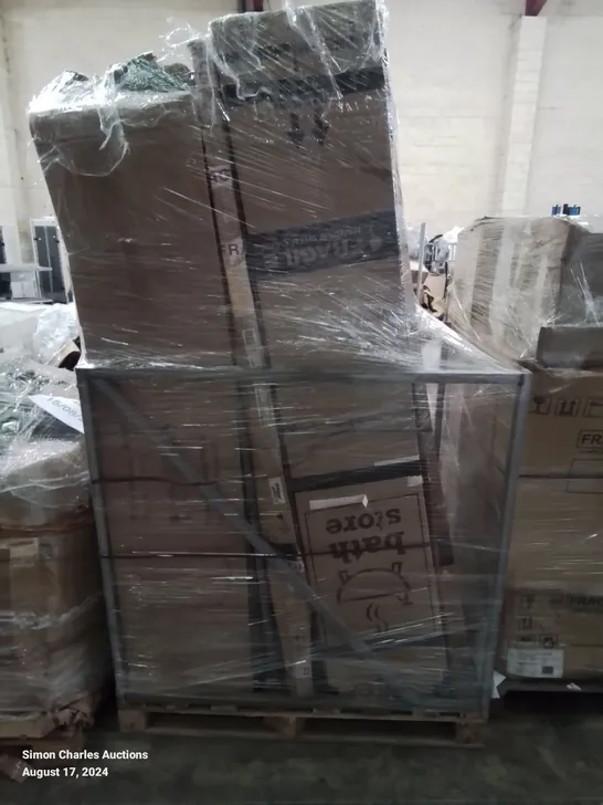 PALLET CONTAINING APPROXIMATELY 18 BATHSTORE SHOWER ENCLOSURE GLASS SCREENS