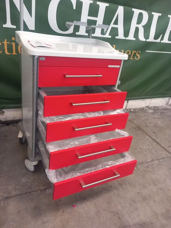 BRAND NEW MEDSTOR MODULE CART WITH 5 DRAWERS 