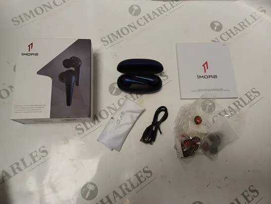 BOXED 1MORE COMFOBUDS PRO TRUE WIRELESS IN-EAR HEADPHONES WITH CHARGING DOCK, USB CABLE, ACCESSORIES AND INSTRUCTIONS