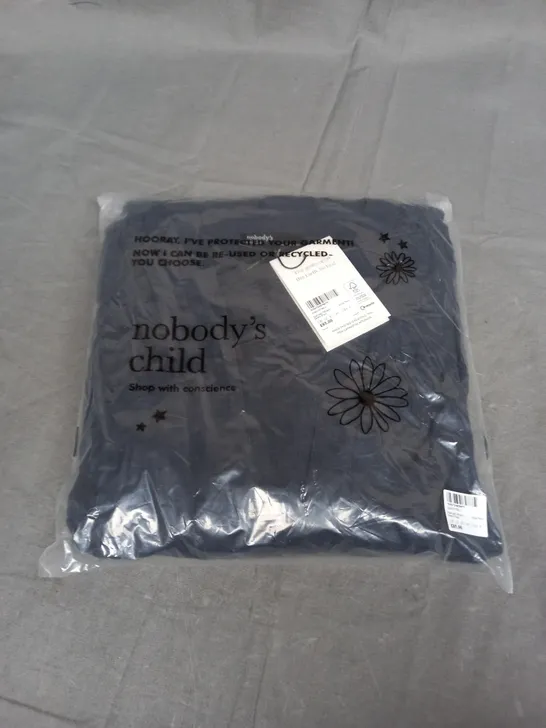 SEALED NOBODYS CHILD STARLIGHT MIDAXI DRESS IN PLAIN BLACK - UK 12