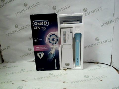 ORAL-B PRO 600 SENSI ULTRATHIN ELECTRIC RECHARGEABLE TOOTHBRUSH RRP &pound;75.00