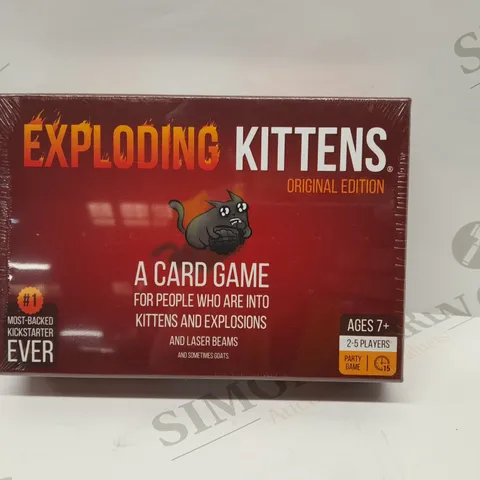 FIVE BRAND NEW BOXED EXPLODING KITTENS ORIGINAL EDITION CARD GAMES
