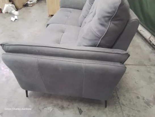 QUALITY ITALIAN DESIGN & MANUFACTURED BOLZANO POWER RECLINING MEDIUM SOFA DAMASCO GREY SUEDE