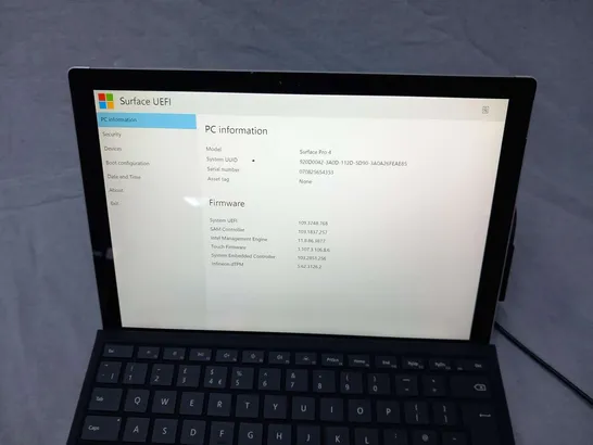 MICROSOFT SURFACE PRO 4 128GB