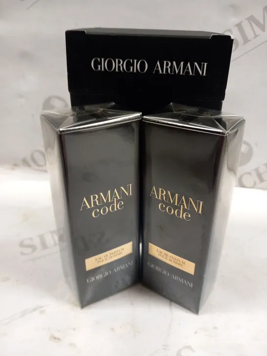 2 BOXED GIORGIO ARMANI ARMANI CODE EAU DE PARFUM 15ML 