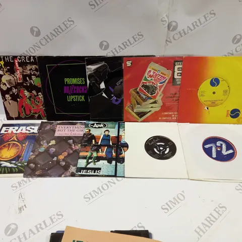 APPROX. 10 X ASSORTED MUSIC VINYL'S - SMALLER SIZED. ARTISTS VARY 