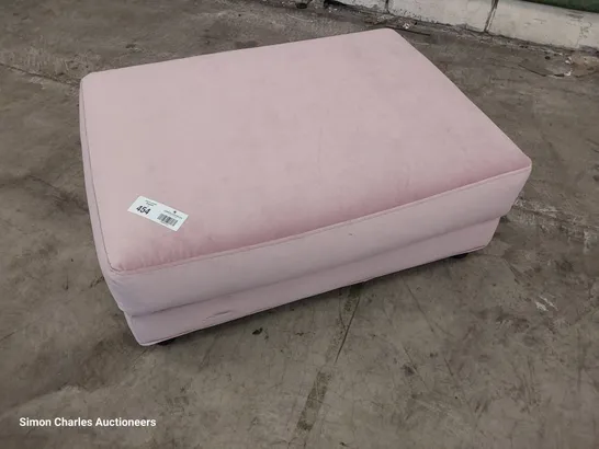 QUALITY BRITISH DESIGNER LOUNGE Co. BRIONY FOOTSTOOL DUSTY PINK PLUSH FABRIC 