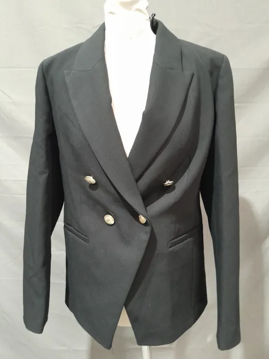 RIVER ISLAND SOMEWHERE TO GO BLAZER JACKET IN BLACK SIZE UK 10