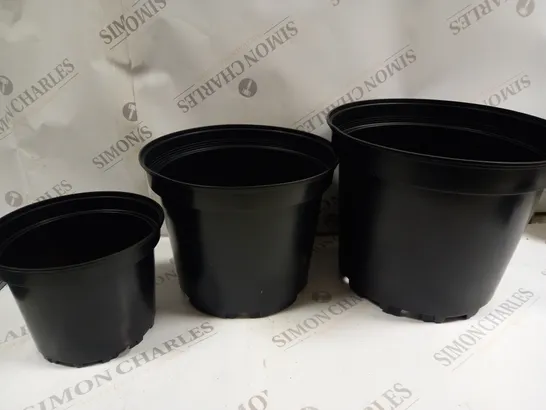 BOXED 3 X PLANT POT SET WITH COMPOST 