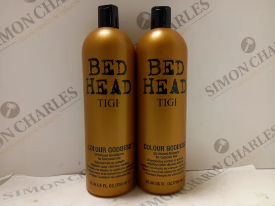 TIGI BED HEAD COLOUR GODDESS SHAMPOO AND CONDITIONER 750ML EACH