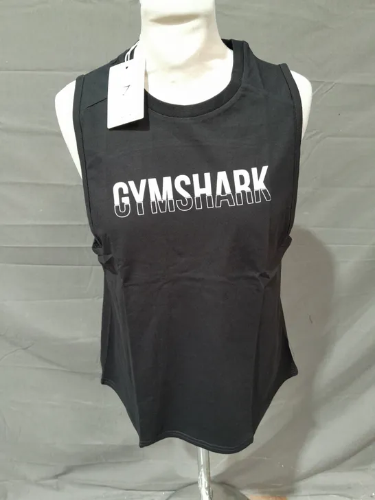 GYMSHARK FRACTION TANK IN BLACK SIZE S