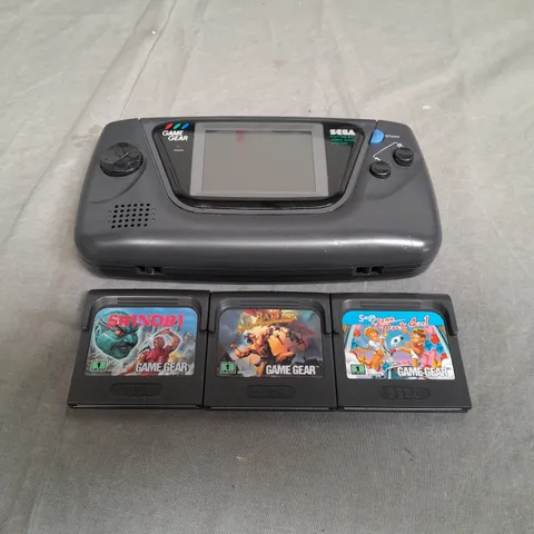 SEGA GAME GEAR - PORTABLE VIDEO GAME SYSTEM - INCLUDING 3 GAMES