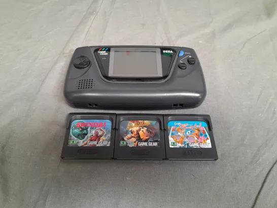 SEGA GAME GEAR - PORTABLE VIDEO GAME SYSTEM - INCLUDING 3 GAMES