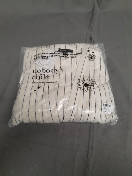 SEALED NOBODYS CHILD STARLIGHT MINI DRESS INDIA CREAM STRIPE - UK 18