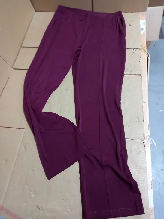 NINA LEONARD LOUNGE TROUSERS DEEP WINE UK LARGE 