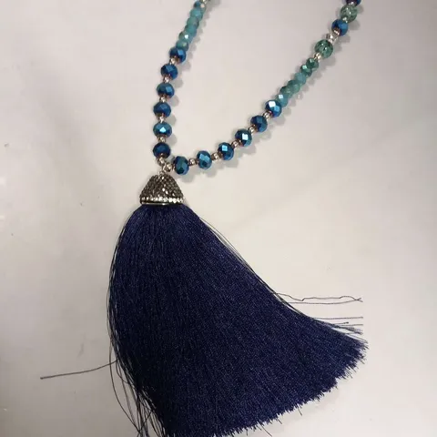 BRAND NEW BROWN PEPPER HANDBAGS JEWELLERY CONNECTION UK BLUE NECKLACE