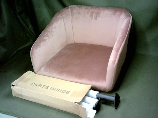 PINK FABRIC DINING CHAIR 