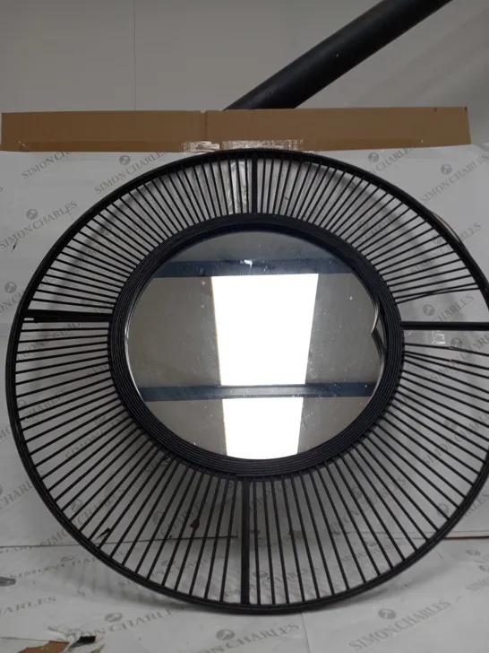 KELLY HOPPEN BAMBOO CIRCULAR MIRROR, BLACK [COLLECTION ONLY]