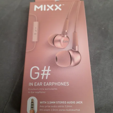 10 x BRAND NEW BOXED AND SEALED MIXX G# IN EAR EARPHONES 