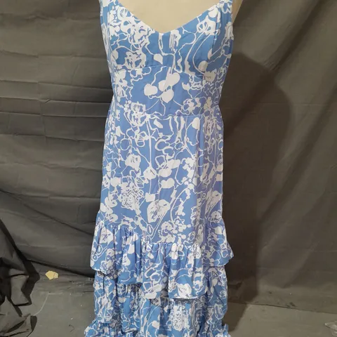 ABERCROMBIE & FITCH BLUE FLORAL DRESS - MED